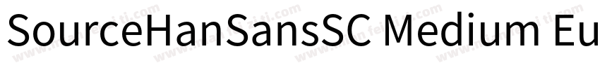 SourceHanSansSC Medium EurostileLT字体转换